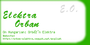 elektra orban business card